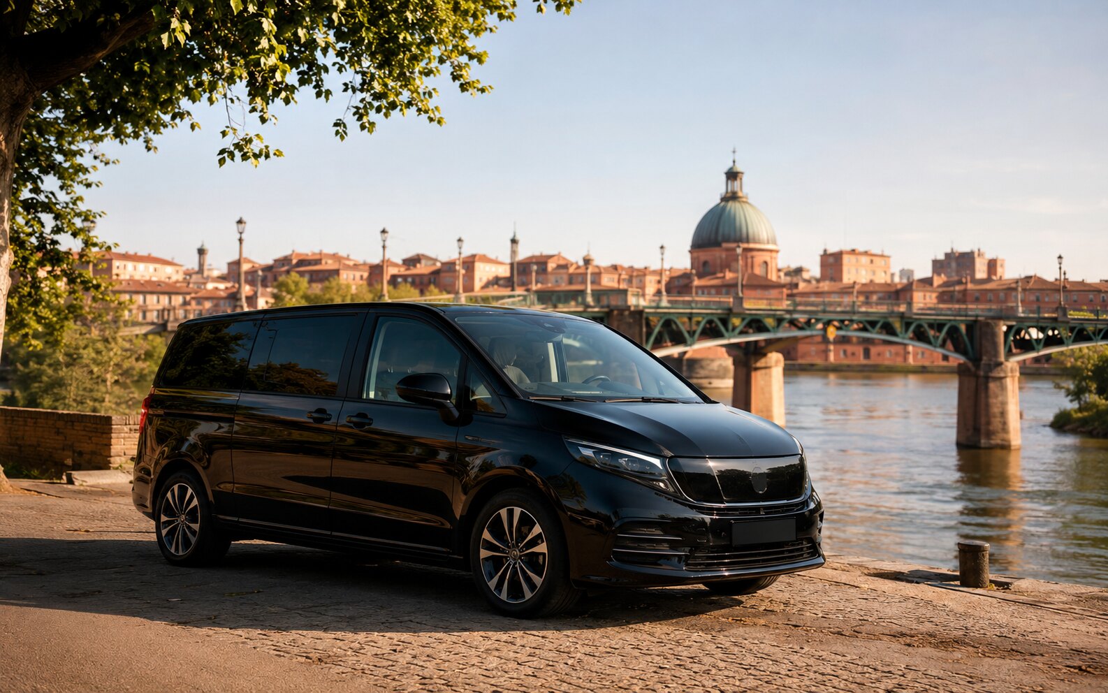Taxi à Toulouse, près de la Garonne